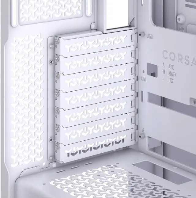 Alt view image 19 of 19 - CORSAIR 3500X ARGB Tempered Glass Mid-Tower PC Case, White – 3x Pre-Installed RS120 ARGB Fans – Reverse Connection Motherboard Compatible – Fits up to 10x 120mm Fans