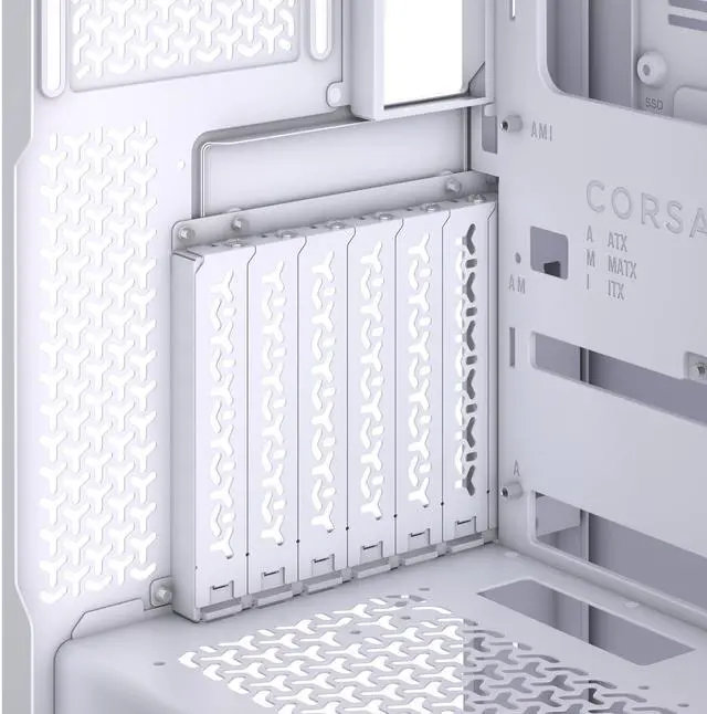 Alt view image 20 of 19 - CORSAIR 3500X ARGB Tempered Glass Mid-Tower PC Case, White – 3x Pre-Installed RS120 ARGB Fans – Reverse Connection Motherboard Compatible – Fits up to 10x 120mm Fans