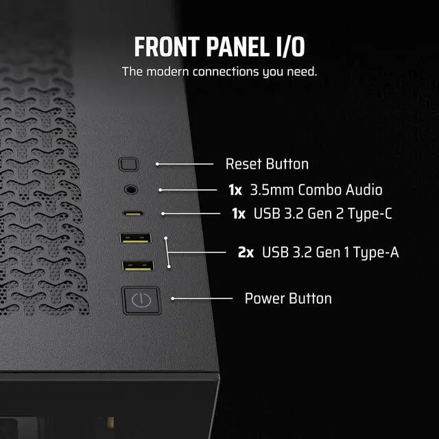 Alt view image 8 of 8 - CORSAIR iCUE LINK 3500X RGB Tempered Glass Mid-Tower PC Case – 3x Pre-Installed RX120 RGB Fans – Reverse Connection Motherboard Compatible – Fits up to 10x 120mm Fans