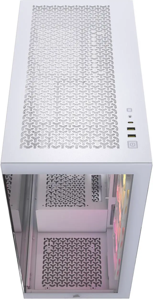 Alt view image 3 of 16 - CORSAIR iCUE LINK 3500X RGB Tempered Glass Mid-Tower PC Case, White – 3x Pre-Installed RX120 RGB Fans – Reverse Connection Motherboard Compatible – Fits up to 10x 120mm Fans