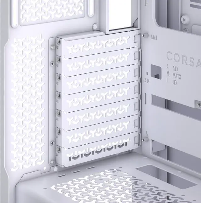 Alt view image 14 of 16 - CORSAIR iCUE LINK 3500X RGB Tempered Glass Mid-Tower PC Case, White – 3x Pre-Installed RX120 RGB Fans – Reverse Connection Motherboard Compatible – Fits up to 10x 120mm Fans