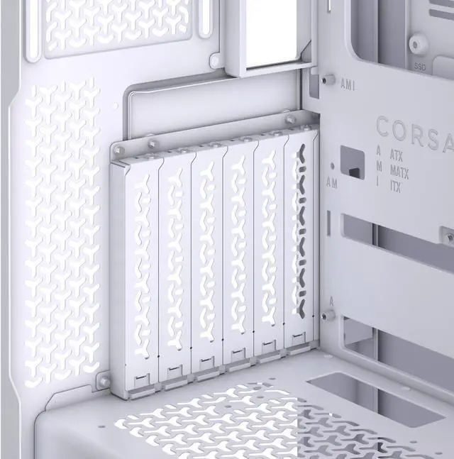 Alt view image 15 of 16 - CORSAIR iCUE LINK 3500X RGB Tempered Glass Mid-Tower PC Case, White – 3x Pre-Installed RX120 RGB Fans – Reverse Connection Motherboard Compatible – Fits up to 10x 120mm Fans