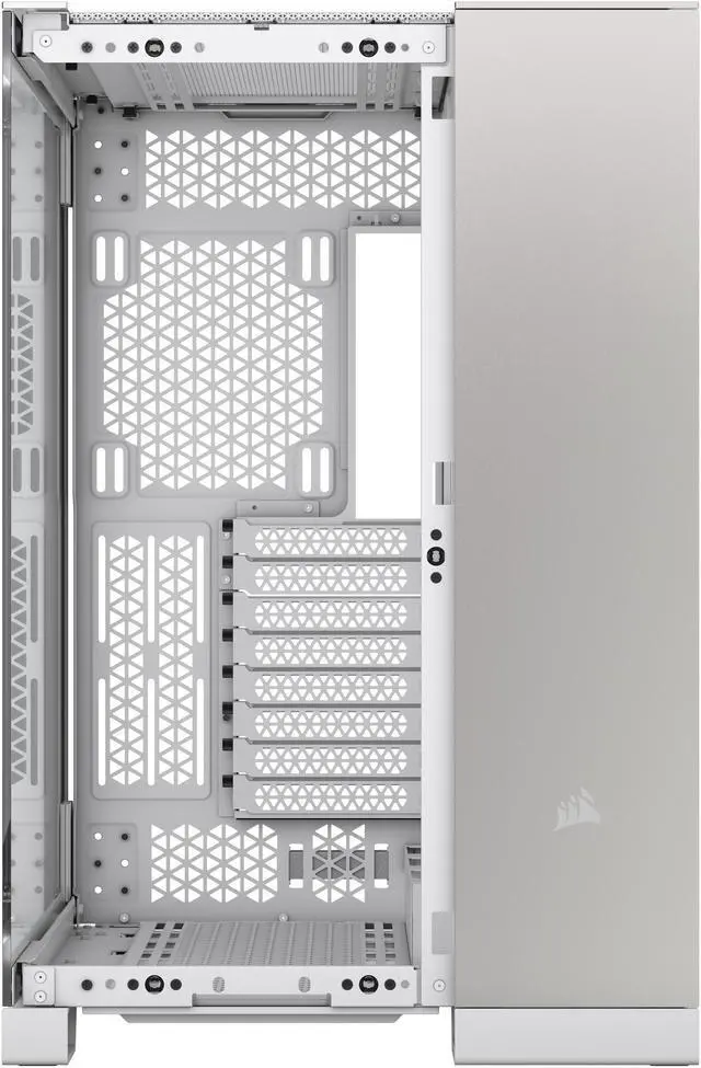Alt view image 7 of 8 - CORSAIR 6500X Mid-Tower Dual Chamber PC Case, White/Satin Gray Aluminum, CC-9011285-WW