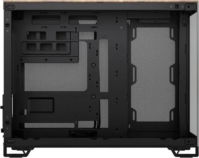 Alt view image 11 of 11 - CORSAIR 2500X Micro ATX Dual Chamber PC Case, Black/Walnut, CC-9011286-WW