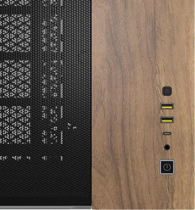 Alt view image 5 of 11 - CORSAIR 2500X Micro ATX Dual Chamber PC Case, Black/Walnut, CC-9011286-WW
