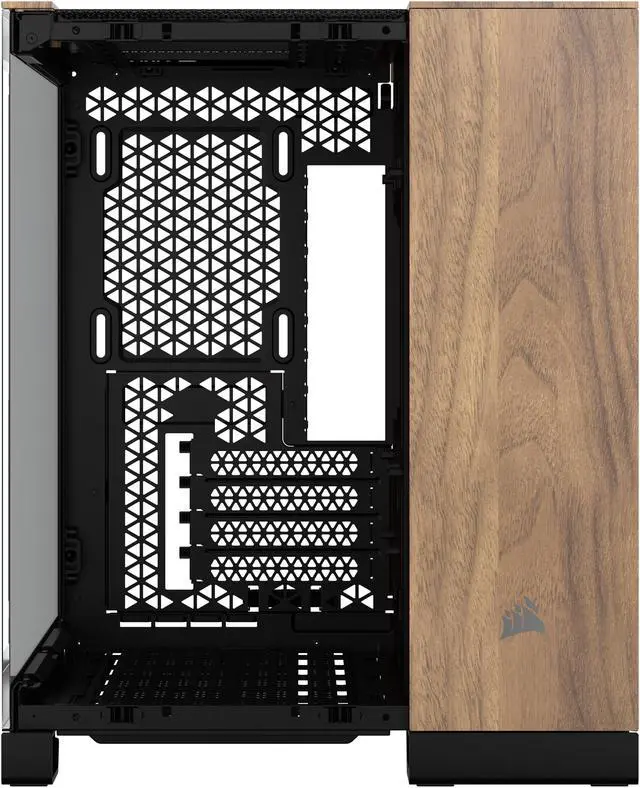 Alt view image 6 of 11 - CORSAIR 2500X Micro ATX Dual Chamber PC Case, Black/Walnut, CC-9011286-WW