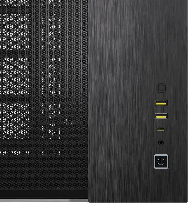 Alt view image 5 of 11 - CORSAIR 2500X Micro ATX Dual Chamber PC Case, Black/Obsidian Aluminum, CC-9011287-WW