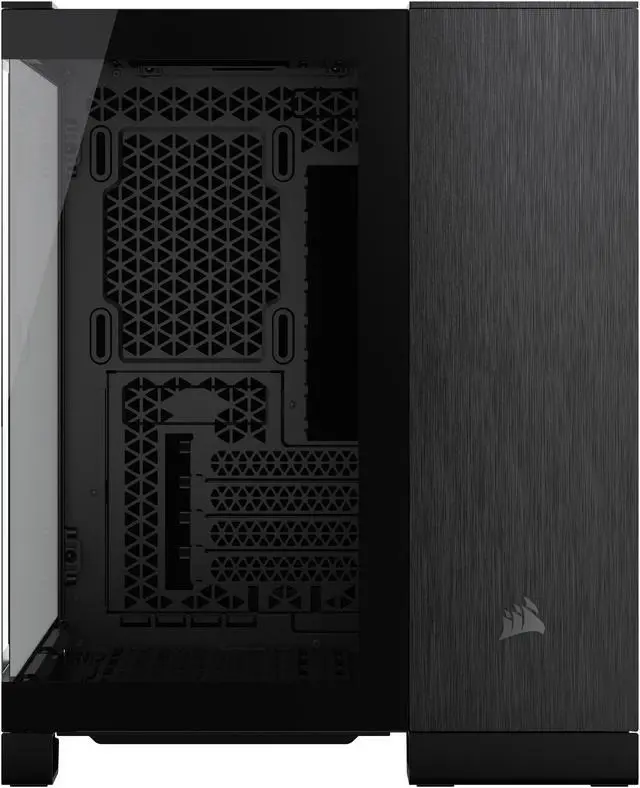 Alt view image 7 of 11 - CORSAIR 2500X Micro ATX Dual Chamber PC Case, Black/Obsidian Aluminum, CC-9011287-WW