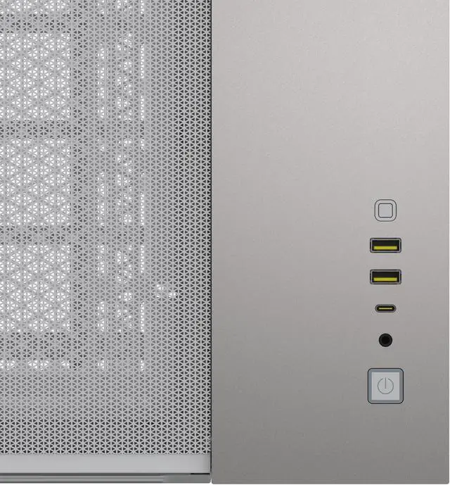 Alt view image 9 of 13 - CORSAIR 2500X Micro ATX Dual Chamber PC Case, White/Satin Gray Aluminum, CC-9011289-WW