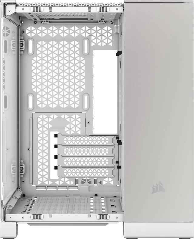 Alt view image 11 of 13 - CORSAIR 2500X Micro ATX Dual Chamber PC Case, White/Satin Gray Aluminum, CC-9011289-WW