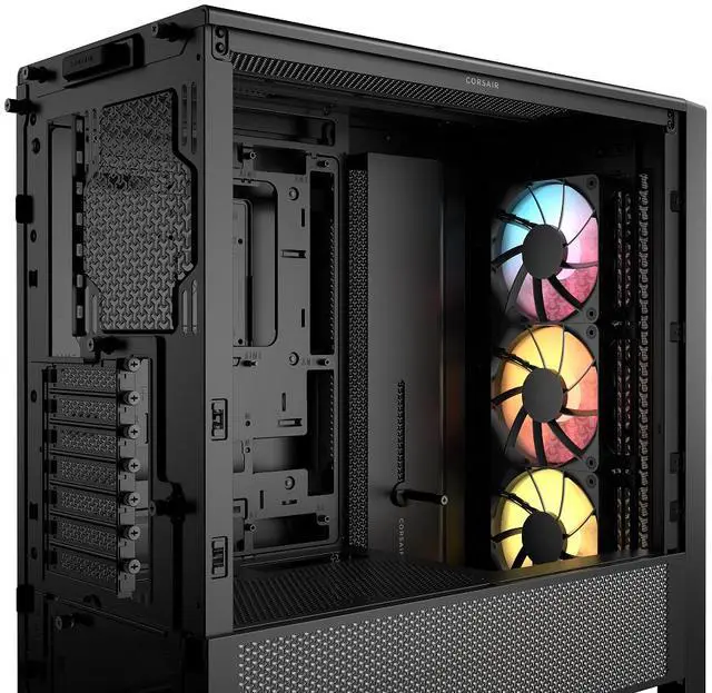 Alt view image 12 of 13 - Corsair FRAME 4000D RS ARGB Black Steel / Tempered Glass ATX Mid Tower Computer Case