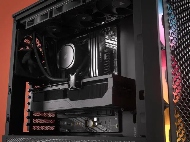 Alt view image 3 of 13 - Corsair FRAME 4000D RS ARGB Black Steel / Tempered Glass ATX Mid Tower Computer Case