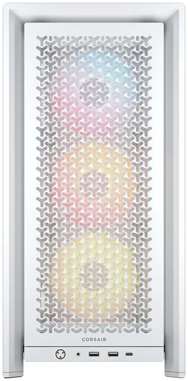 Alt view image 10 of 13 - Corsair FRAME 4000D RS ARGB White Steel / Tempered Glass ATX Mid Tower Computer Case