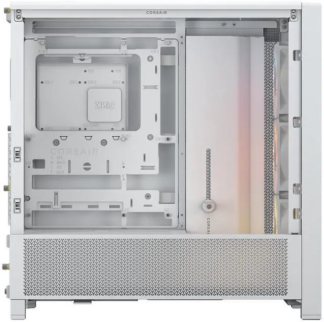 Alt view image 12 of 13 - Corsair FRAME 4000D RS ARGB White Steel / Tempered Glass ATX Mid Tower Computer Case