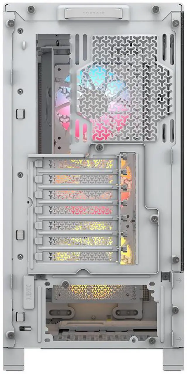 Alt view image 13 of 13 - Corsair FRAME 4000D RS ARGB White Steel / Tempered Glass ATX Mid Tower Computer Case