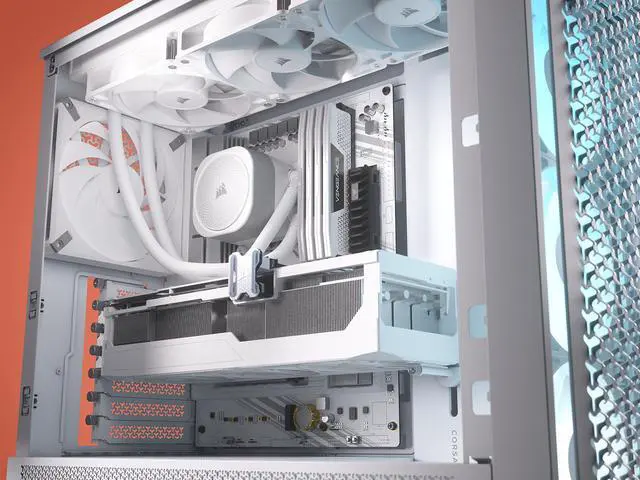 Alt view image 4 of 13 - Corsair FRAME 4000D RS ARGB White Steel / Tempered Glass ATX Mid Tower Computer Case