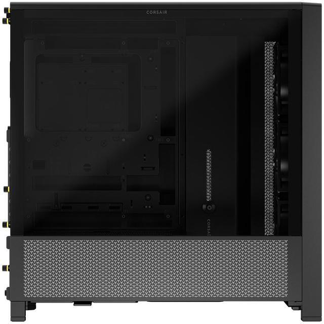 Alt view image 10 of 13 - Corsair FRAME 4000D RS Black Steel / Tempered Glass ATX Mid Tower Computer Case- 3X CORSAIR RS Fans