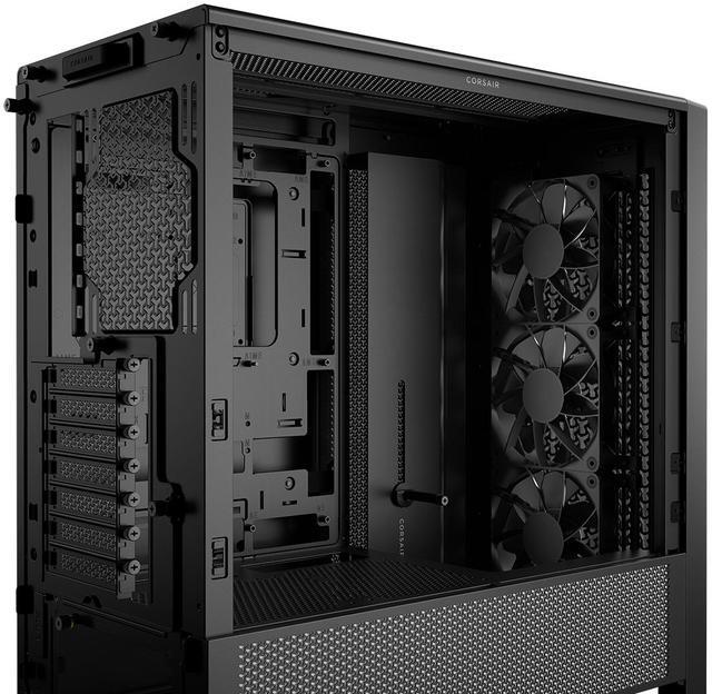 Alt view image 13 of 13 - Corsair FRAME 4000D RS Black Steel / Tempered Glass ATX Mid Tower Computer Case- 3X CORSAIR RS Fans
