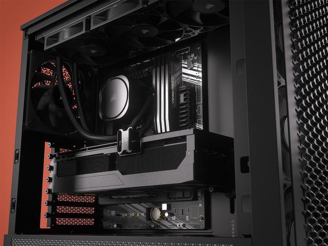 Alt view image 4 of 13 - Corsair FRAME 4000D RS Black Steel / Tempered Glass ATX Mid Tower Computer Case- 3X CORSAIR RS Fans