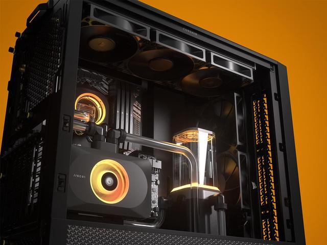Alt view image 3 of 13 - Corsair FRAME 4000D RS Black Steel / Tempered Glass ATX Mid Tower Computer Case- 3X CORSAIR RS Fans