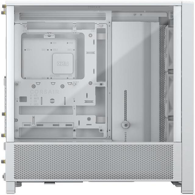 Alt view image 13 of 15 - Corsair FRAME 4000D RS White Steel / Tempered Glass ATX Mid Tower Computer Case