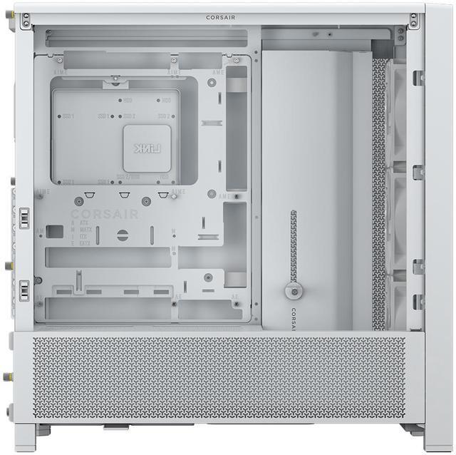 Alt view image 14 of 15 - Corsair FRAME 4000D RS White Steel / Tempered Glass ATX Mid Tower Computer Case