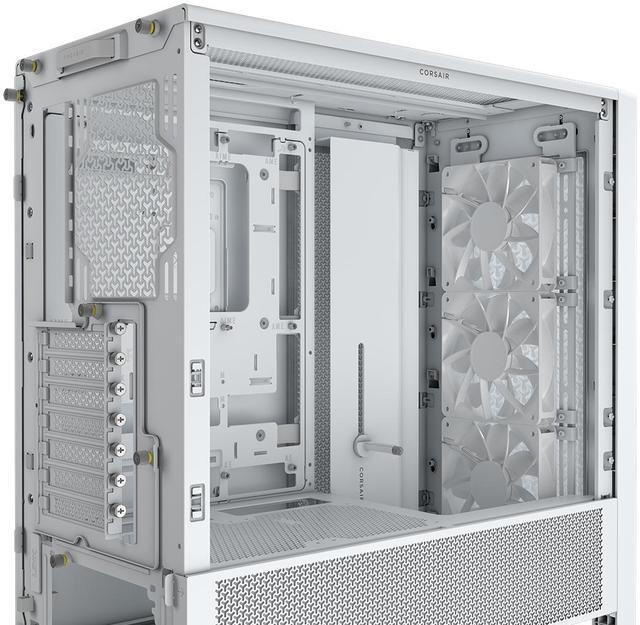 Alt view image 16 of 15 - Corsair FRAME 4000D RS White Steel / Tempered Glass ATX Mid Tower Computer Case