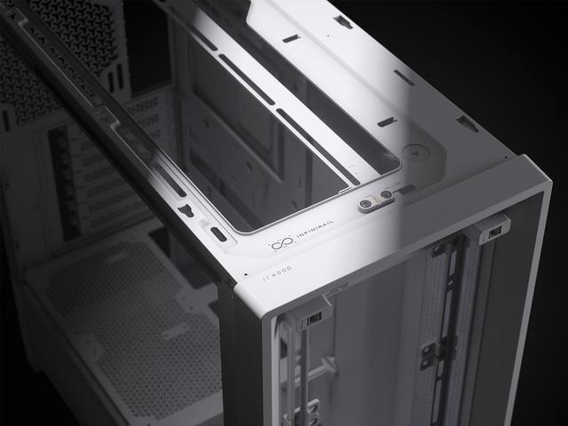 Alt view image 8 of 15 - Corsair FRAME 4000D RS White Steel / Tempered Glass ATX Mid Tower Computer Case