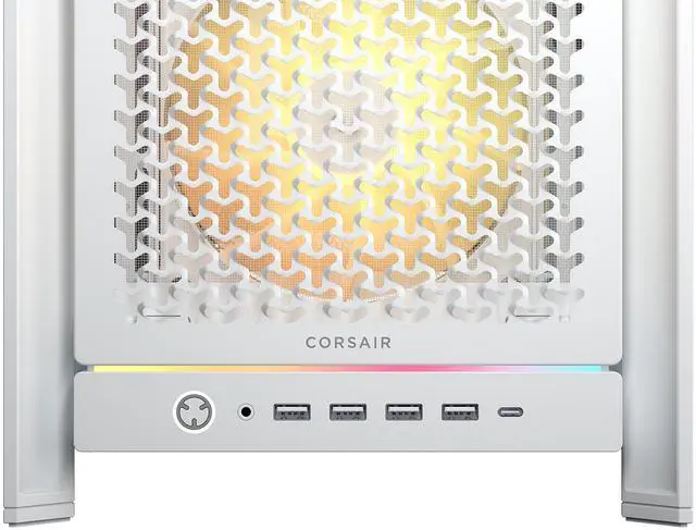 Alt view image 12 of 12 - CORSAIR FRAME 5000D RS ARGB Modular High Airflow Mid-Tower PC Case, White – Fully Customizable Design –  InfiniRail™ Fan Mounting System – Fits Multiple 360mm Radiators or a 420mm Radiator – Reverse Motherboard  Connector Compatible