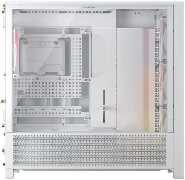 Alt view image 3 of 12 - CORSAIR FRAME 5000D RS ARGB Modular High Airflow Mid-Tower PC Case, White – Fully Customizable Design –  InfiniRail™ Fan Mounting System – Fits Multiple 360mm Radiators or a 420mm Radiator – Reverse Motherboard  Connector Compatible
