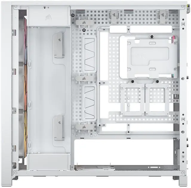 Alt view image 6 of 12 - CORSAIR FRAME 5000D RS ARGB Modular High Airflow Mid-Tower PC Case, White – Fully Customizable Design –  InfiniRail™ Fan Mounting System – Fits Multiple 360mm Radiators or a 420mm Radiator – Reverse Motherboard  Connector Compatible