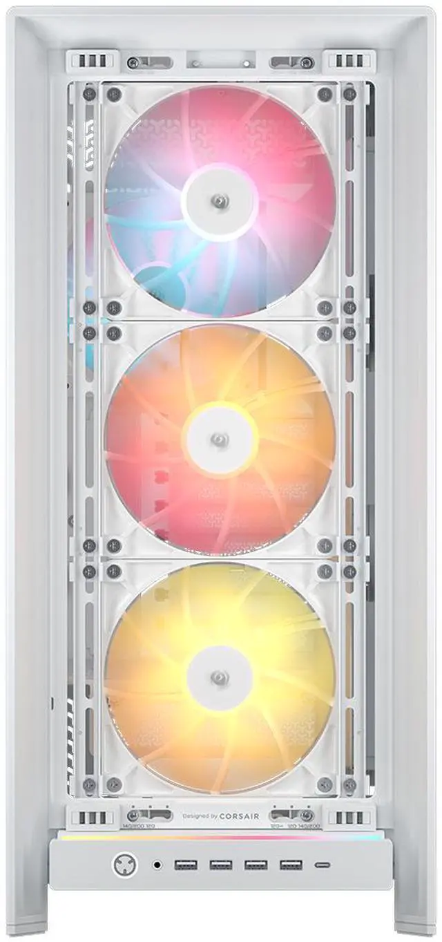 Alt view image 8 of 12 - CORSAIR FRAME 5000D RS ARGB Modular High Airflow Mid-Tower PC Case, White – Fully Customizable Design –  InfiniRail™ Fan Mounting System – Fits Multiple 360mm Radiators or a 420mm Radiator – Reverse Motherboard  Connector Compatible