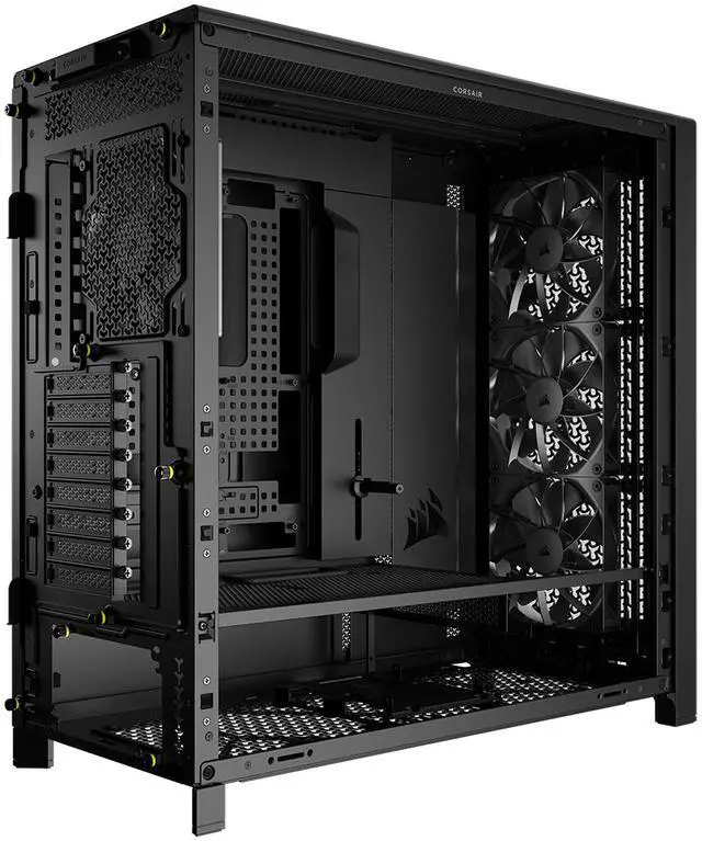 Alt view image 2 of 20 - CORSAIR FRAME 5000D RS Modular High Airflow Mid-Tower PC Case, Black – Fully Customizable Design – InfiniRail™ Fan Mounting System – Fits Multiple 360mm Radiators or a 420mm Radiator – Reverse Motherboard Connector Compatible