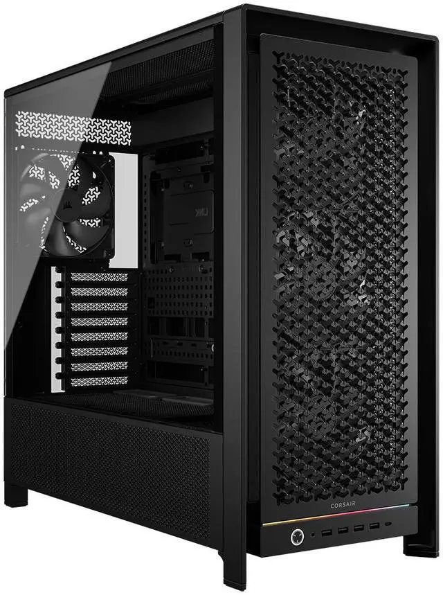Main image of CORSAIR FRAME 5000D RS Modular High Airflow Mid-Tower PC Case, Black – Fully Customizable Design – InfiniRail™ Fan Mounting System – Fits Multiple 360mm Radiators or a 420mm Radiator – Reverse Motherboard Connector Compatible
