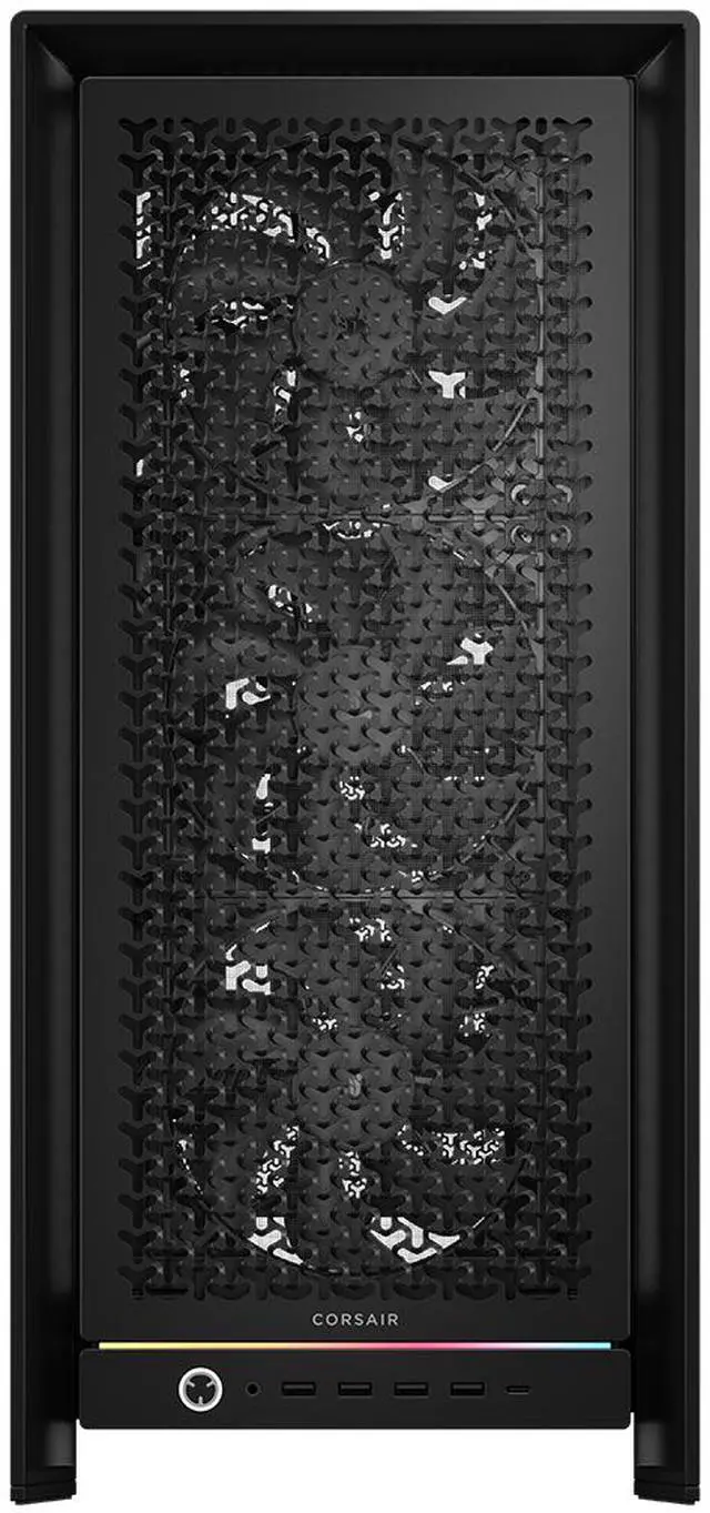 Alt view image 3 of 20 - CORSAIR FRAME 5000D RS Modular High Airflow Mid-Tower PC Case, Black – Fully Customizable Design – InfiniRail™ Fan Mounting System – Fits Multiple 360mm Radiators or a 420mm Radiator – Reverse Motherboard Connector Compatible