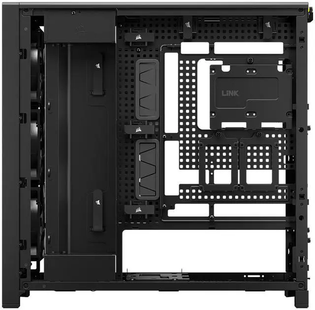 Alt view image 7 of 20 - CORSAIR FRAME 5000D RS Modular High Airflow Mid-Tower PC Case, Black – Fully Customizable Design – InfiniRail™ Fan Mounting System – Fits Multiple 360mm Radiators or a 420mm Radiator – Reverse Motherboard Connector Compatible