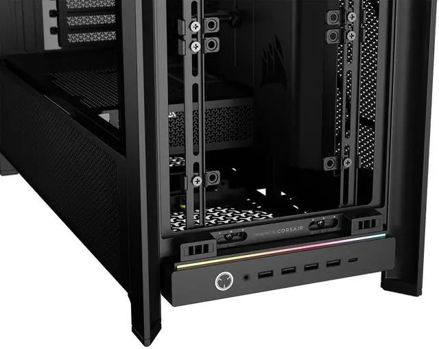 Alt view image 11 of 20 - CORSAIR FRAME 5000D RS Modular High Airflow Mid-Tower PC Case, Black – Fully Customizable Design – InfiniRail™ Fan Mounting System – Fits Multiple 360mm Radiators or a 420mm Radiator – Reverse Motherboard Connector Compatible