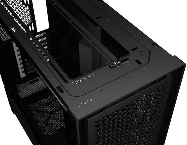 Alt view image 12 of 20 - CORSAIR FRAME 5000D RS Modular High Airflow Mid-Tower PC Case, Black – Fully Customizable Design – InfiniRail™ Fan Mounting System – Fits Multiple 360mm Radiators or a 420mm Radiator – Reverse Motherboard Connector Compatible