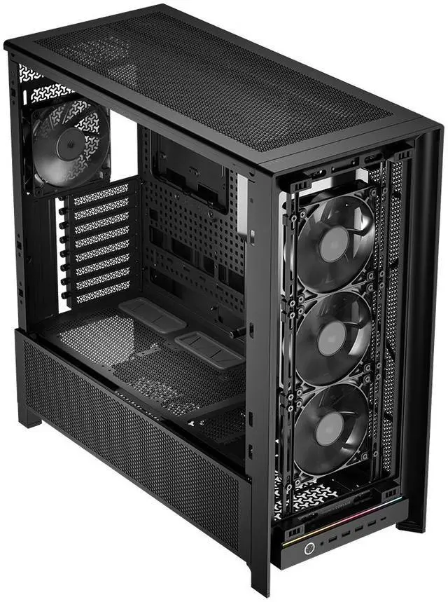 Alt view image 19 of 20 - CORSAIR FRAME 5000D RS Modular High Airflow Mid-Tower PC Case, Black – Fully Customizable Design – InfiniRail™ Fan Mounting System – Fits Multiple 360mm Radiators or a 420mm Radiator – Reverse Motherboard Connector Compatible