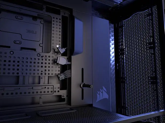 Alt view image 20 of 20 - CORSAIR FRAME 5000D RS Modular High Airflow Mid-Tower PC Case, Black – Fully Customizable Design – InfiniRail™ Fan Mounting System – Fits Multiple 360mm Radiators or a 420mm Radiator – Reverse Motherboard Connector Compatible