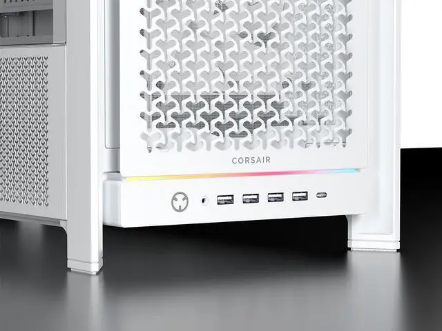 Alt view image 3 of 18 - CORSAIR FRAME 5000D RS Modular High Airflow Mid-Tower PC Case, White – Fully Customizable Design – InfiniRail™ Fan Mounting System – Fits Multiple 360mm Radiators or a 420mm Radiator – Reverse Motherboard Connector Compatible