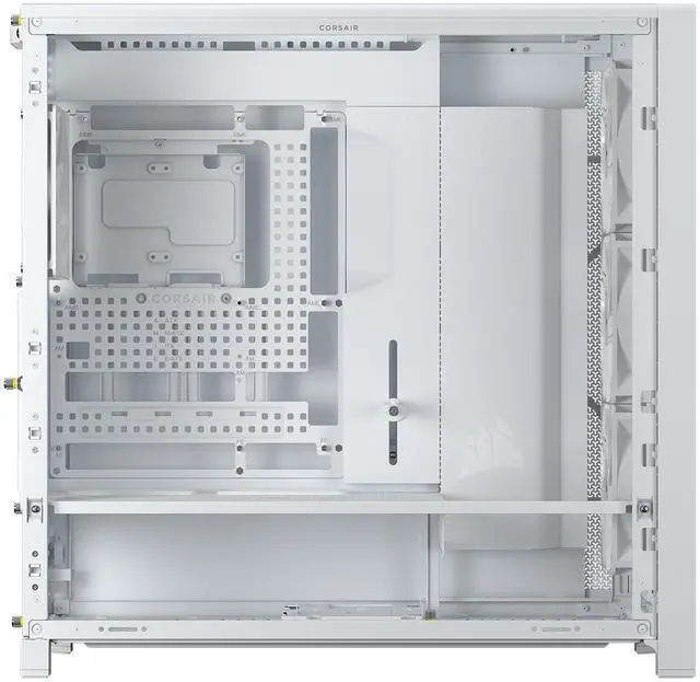 Alt view image 7 of 18 - CORSAIR FRAME 5000D RS Modular High Airflow Mid-Tower PC Case, White – Fully Customizable Design – InfiniRail™ Fan Mounting System – Fits Multiple 360mm Radiators or a 420mm Radiator – Reverse Motherboard Connector Compatible