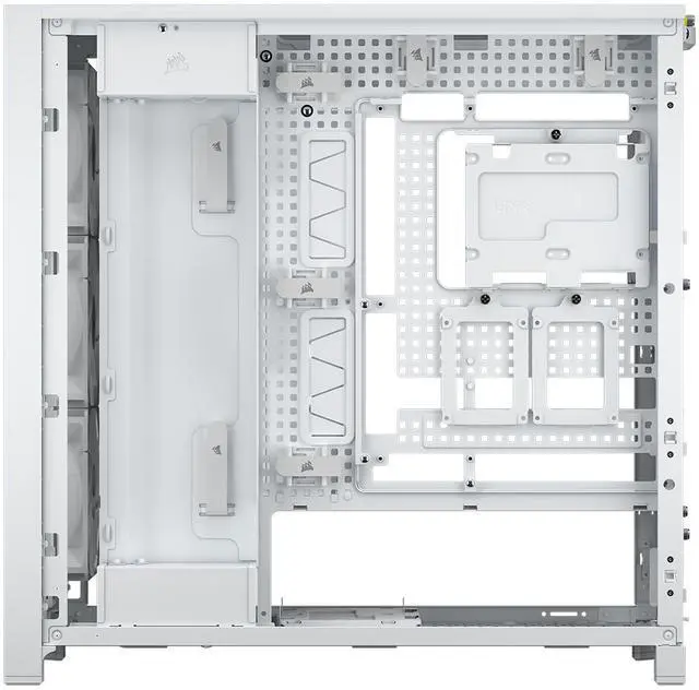Alt view image 9 of 18 - CORSAIR FRAME 5000D RS Modular High Airflow Mid-Tower PC Case, White – Fully Customizable Design – InfiniRail™ Fan Mounting System – Fits Multiple 360mm Radiators or a 420mm Radiator – Reverse Motherboard Connector Compatible