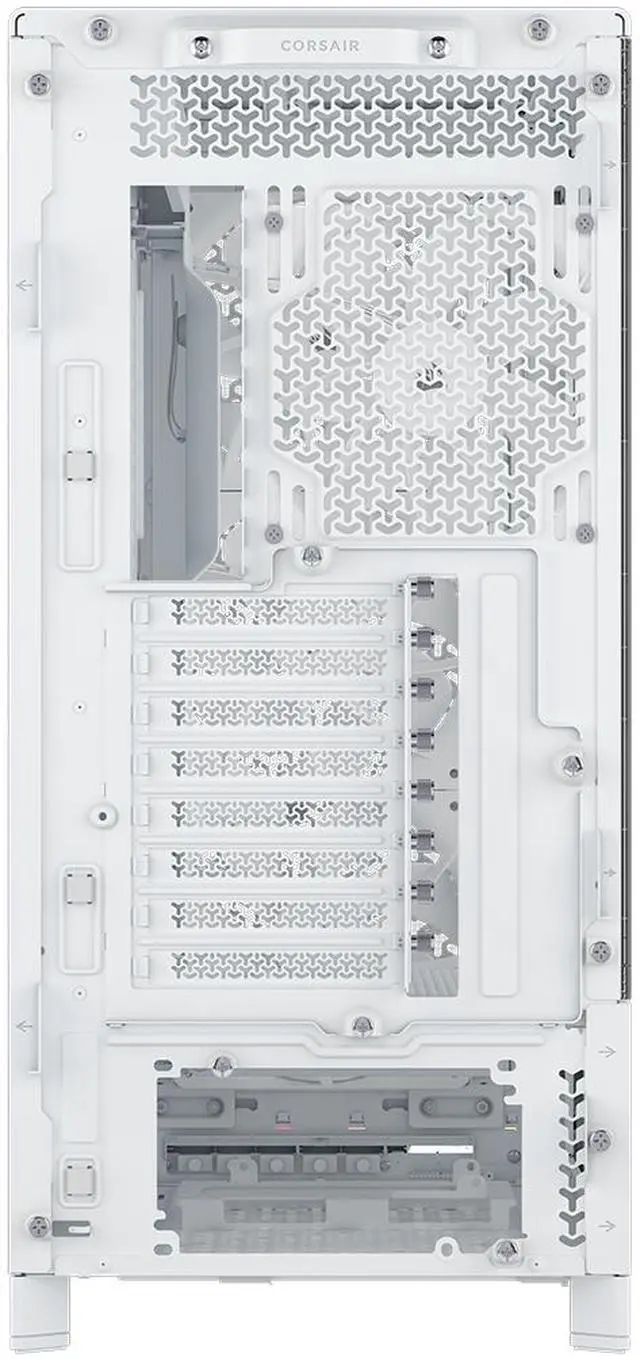 Alt view image 12 of 18 - CORSAIR FRAME 5000D RS Modular High Airflow Mid-Tower PC Case, White – Fully Customizable Design – InfiniRail™ Fan Mounting System – Fits Multiple 360mm Radiators or a 420mm Radiator – Reverse Motherboard Connector Compatible