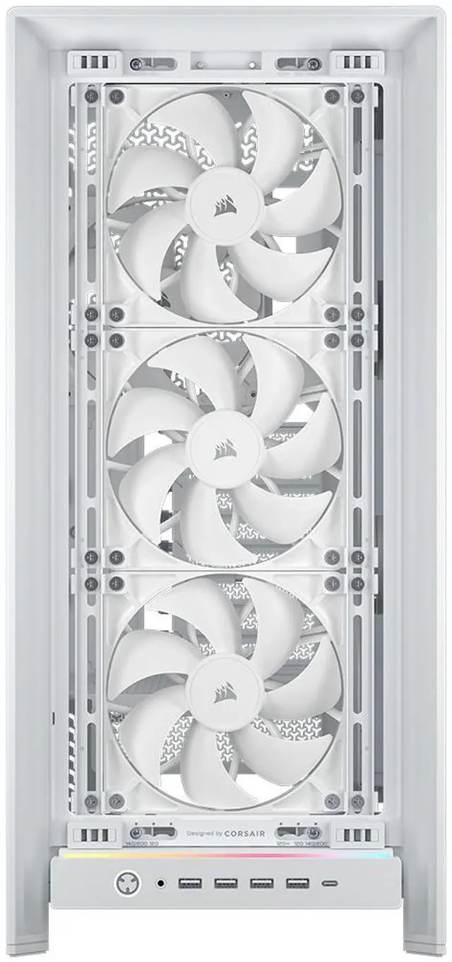 Alt view image 13 of 18 - CORSAIR FRAME 5000D RS Modular High Airflow Mid-Tower PC Case, White – Fully Customizable Design – InfiniRail™ Fan Mounting System – Fits Multiple 360mm Radiators or a 420mm Radiator – Reverse Motherboard Connector Compatible
