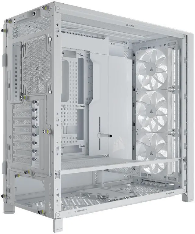 Alt view image 14 of 18 - CORSAIR FRAME 5000D RS Modular High Airflow Mid-Tower PC Case, White – Fully Customizable Design – InfiniRail™ Fan Mounting System – Fits Multiple 360mm Radiators or a 420mm Radiator – Reverse Motherboard Connector Compatible