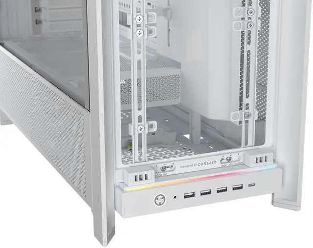 Alt view image 15 of 18 - CORSAIR FRAME 5000D RS Modular High Airflow Mid-Tower PC Case, White – Fully Customizable Design – InfiniRail™ Fan Mounting System – Fits Multiple 360mm Radiators or a 420mm Radiator – Reverse Motherboard Connector Compatible