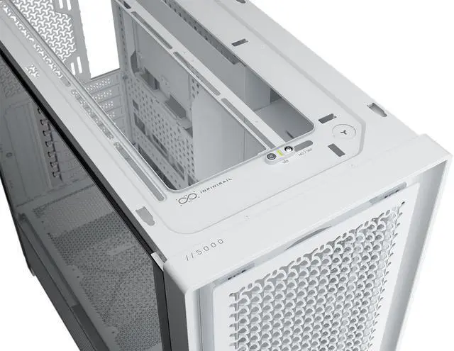 Alt view image 16 of 18 - CORSAIR FRAME 5000D RS Modular High Airflow Mid-Tower PC Case, White – Fully Customizable Design – InfiniRail™ Fan Mounting System – Fits Multiple 360mm Radiators or a 420mm Radiator – Reverse Motherboard Connector Compatible