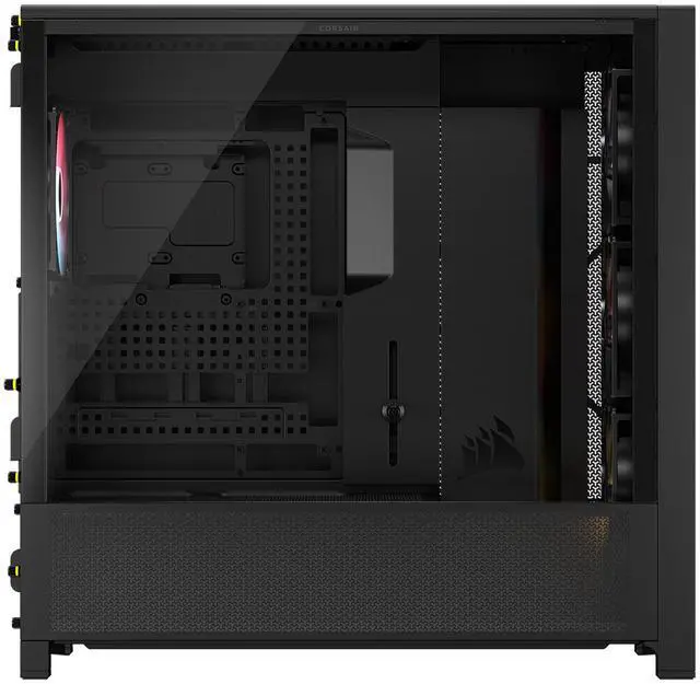 Alt view image 3 of 13 - CORSAIR FRAME 5000D RS ARGB Modular High Airflow Mid-Tower PC Case, Black – Fully Customizable Design – InfiniRail™ Fan Mounting System – Fits Multiple 360mm Radiators or a 420mm Radiator – Reverse Motherboard Connector Compatible