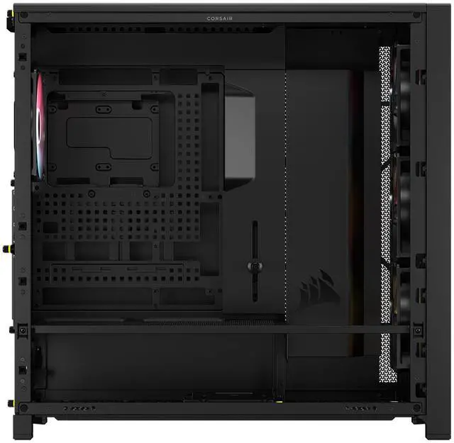 Alt view image 4 of 13 - CORSAIR FRAME 5000D RS ARGB Modular High Airflow Mid-Tower PC Case, Black – Fully Customizable Design – InfiniRail™ Fan Mounting System – Fits Multiple 360mm Radiators or a 420mm Radiator – Reverse Motherboard Connector Compatible